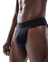 ASOS DESIGN branded waistband brief in black