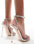 Public Desire Blessed barely there heeled sandal in silver