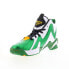 Reebok Hurrikaze II Mens Green Leather Lace Up Athletic Basketball Shoes