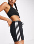 adidas Training Essential 3 Stripe slim shorts in black