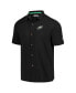 Men's Black Philadelphia Eagles Tidal Kickoff Camp Button-Up Shirt