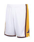 Men's White Los Angeles Lakers 2009/10 Hardwood Classics Authentic Shorts