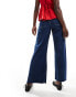 Mango wide leg jeans in dark blue