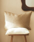 Plain linen cushion cover