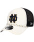 Men's White/Black Notre Dame Fighting Irish Court Sport Foam A-Frame 9FORTY Adjustable Trucker Hat