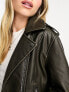 New Look faux leather biker jacket in black