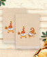 Textiles Autumn Gnomes Embroidered Luxury 100% Turkish Cotton Hand Towels Set, 2 Piece