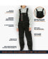 Plus Size Insulated Softshell Bib Overalls with Reflective Piping