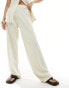 4th & Reckless knitted pointelle straight leg trousers co-ord in cream