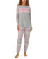 Women's 2-Pc. Printed Jogger Pajamas Set