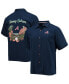 Men's Navy Atlanta Braves Baseball Bay Button-Up Shirt