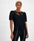 Women's Round-Neck Lace Blouse, Created for Macy's