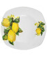 Lemon Design Square Dinnerware Set, 20 Piece