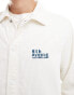 ONLY & SONS relaxed fit cord overshirt with 5th Ave embroidery in cream