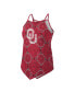 Women's x Wrangler Crimson Distressed Oklahoma Sooners Bandana Tank Top