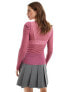 JDY long sleeve textured top in pink