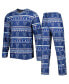 Комплект пижамы Concepts Sport Navy Villanova Wildcats Swivel Long Sleeve T-shirt and Pants Sleep Set