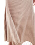 4th & Reckless rib knitted maxi skirt co-ord in camel