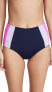 L*Space 284604 Portia Girl Bikini Bottoms, Midnight Blue/Lilac/Fuchsia, S