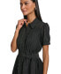 Women's Pleated Lace-Trim Mini Dress