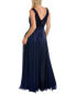 Badgley Mischka Feather Wrap Gown Women's