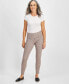 Women's Plaid Skinny Ponte-Knit Pants, Created for Macy's