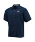 Men's Navy Atlanta Braves Baseball Bay Button-Up Shirt