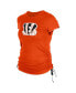 Women's Orange Cincinnati Bengals Ruched Side T-Shirt