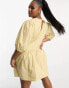 ASOS DESIGN Curve cotton drop waist mini dress with D-ring in camel