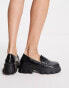 Glamorous chunky loafers in black croc