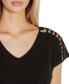 Women's Shoulder Detail Dolman Knit Top