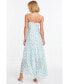 Women's Chiffon Jacquard Strappy Maxi Dress