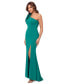 Women's Embellished One-Shoulder Scuba Gown