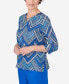 Women's Tradewinds Geometric Tile Split Neck Top