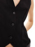 Monki waistcoat in black