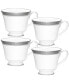 Crestwood Platinum Set of 4 Cups, Service For 4