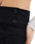 Ghospell bow detail cargo mini skirt in black