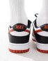 Nike Dunk Low Retro trainers in white, black and red