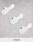 adidas Originals adicolor Trefoil 3 pack no show socks in white