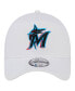 Men's White Miami Marlins TC A-Frame 9FORTY Adjustable Hat