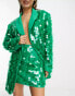 ASOS EDITION sequin mini skirt in green