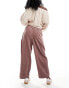 ASOS DESIGN cord balloon trousers in mink