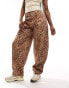 Reclaimed Vintage leopard print barrel leg trouser