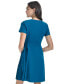 Women's Jewel-Neck Scuba-Crepe A-Line Dress