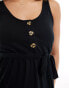 Mamalicious Maternity 2 function nursing button through mini sundress in black