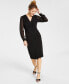 Sheer-Sleeve Asymmetrical Dress