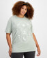 Trendy Plus Size Cotton Butterfly-Graphic T-Shirt