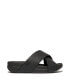 Men's Tumbled-Leather Cross Slides