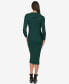 Women's Rib-Knit Long-Sleeve Sweater Dress