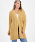 Petite Open-Front Dropped-Shoulder Cardigan, Created for Macy's